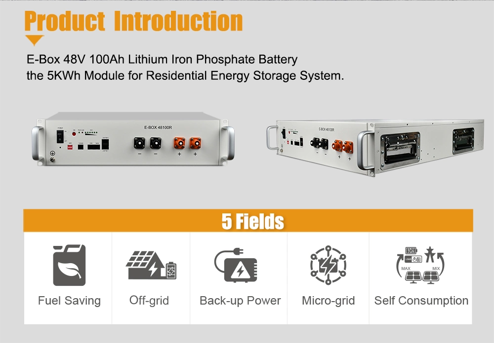 Pytes-48100r 48V 100ah Bess Home Solar Energy Storage PV System LiFePO4 Battery Pack Lithium Storage Battery