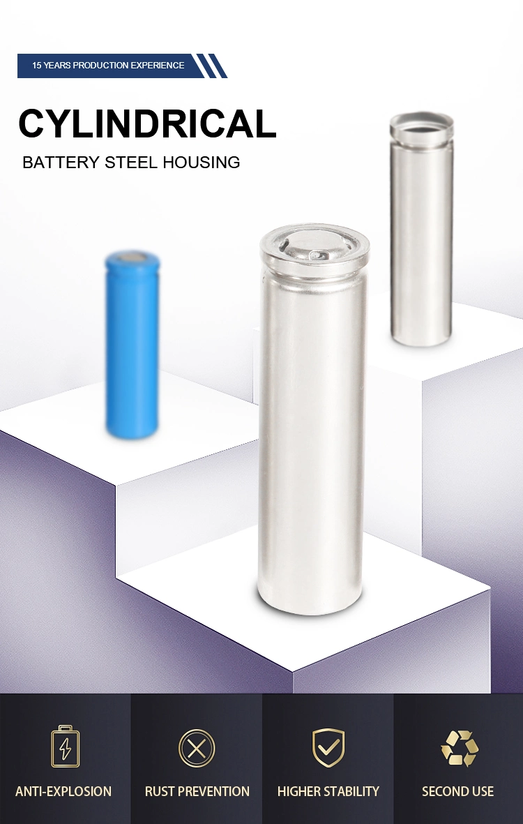 Lithium Ion Battery Case Cylinder Cell Can 18650 Battery Case