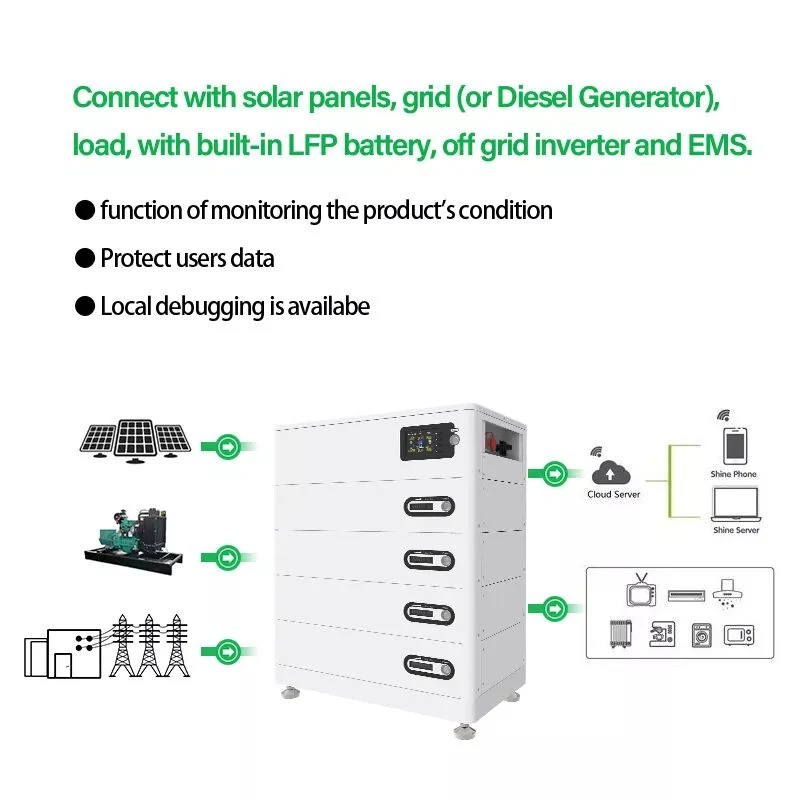 Home Energy Storage System All-in-One Stacked Single Phase Hybrid Ess 48V Li-ion (LFP) Battery Solar Battery Lithium Battery