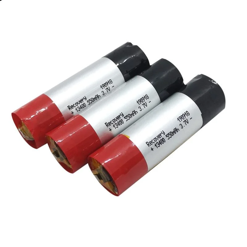 Lithium Battery Chinese Shenzhen Round Battery Cylinder 13400 3.7V 550mAh Li Ion Lipo Battery