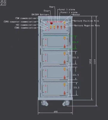 태양 에너지 저장 시스템용 LiFePO4 409.6V 50Ah 고전압 리튬 이온 배터리 캐비닛 15KW 인버터